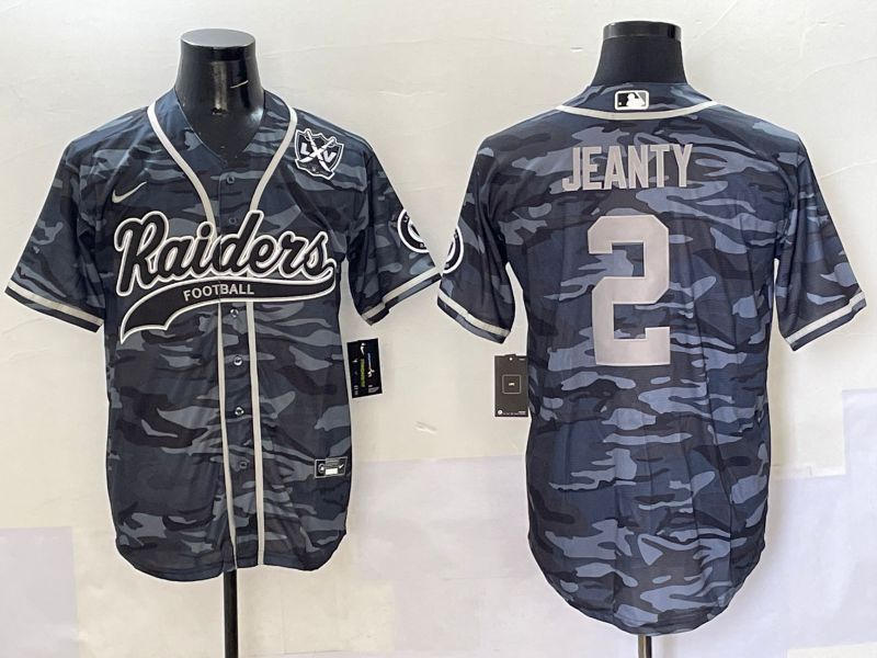 Men 2025 Oakland Raiders 2 Jeanty Camo Joint Name Nike Limited NFL Jersey style 6